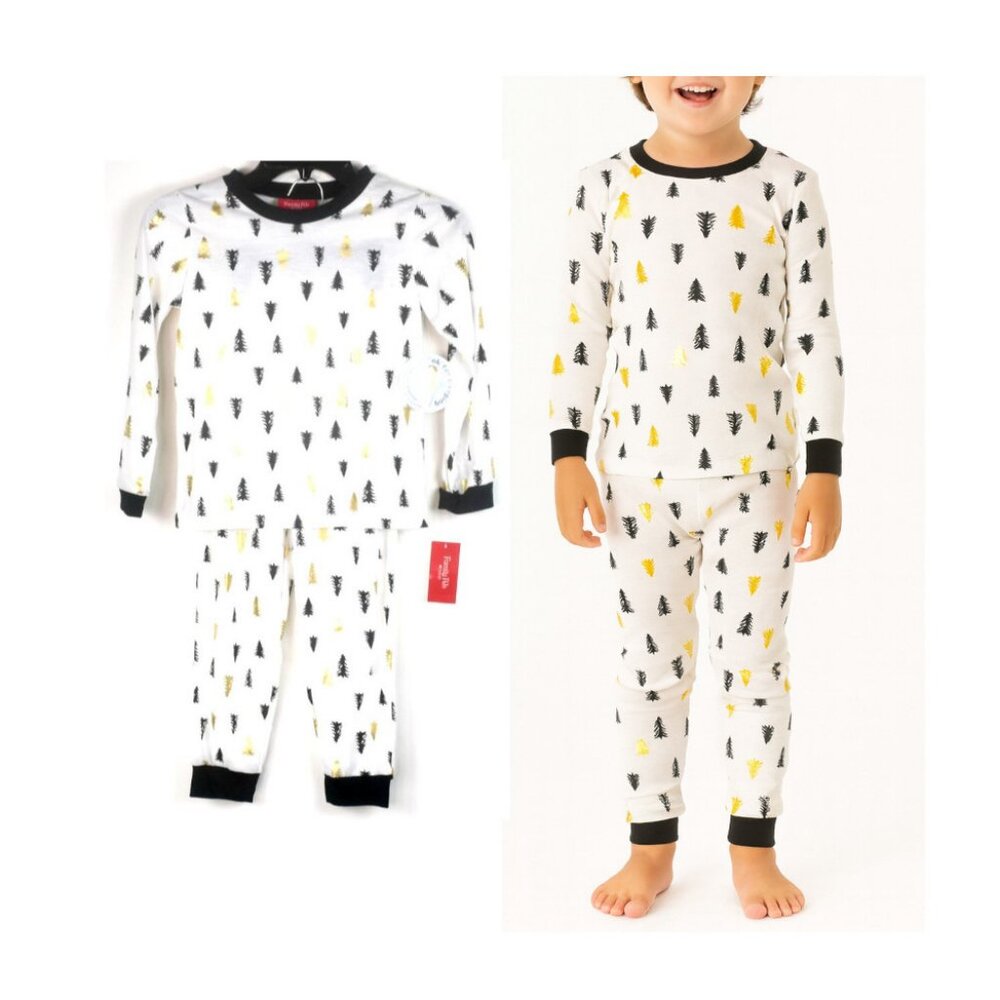 BIN Family PJs Kids 2-Piece Pajama Set Trees NWT